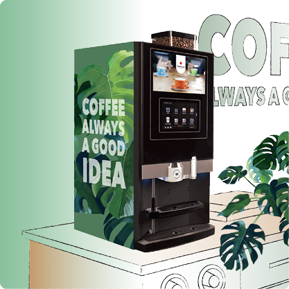 Jouw koffieautomaat,     gratis gepersonaliseerd!